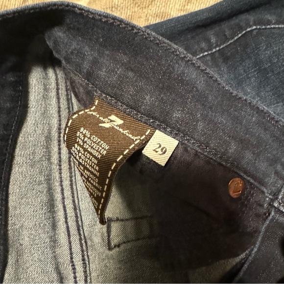 Women's Seven For All mankind Jeans The slim Cigarette Wash Dark Size 29 - Picture 8 of 8